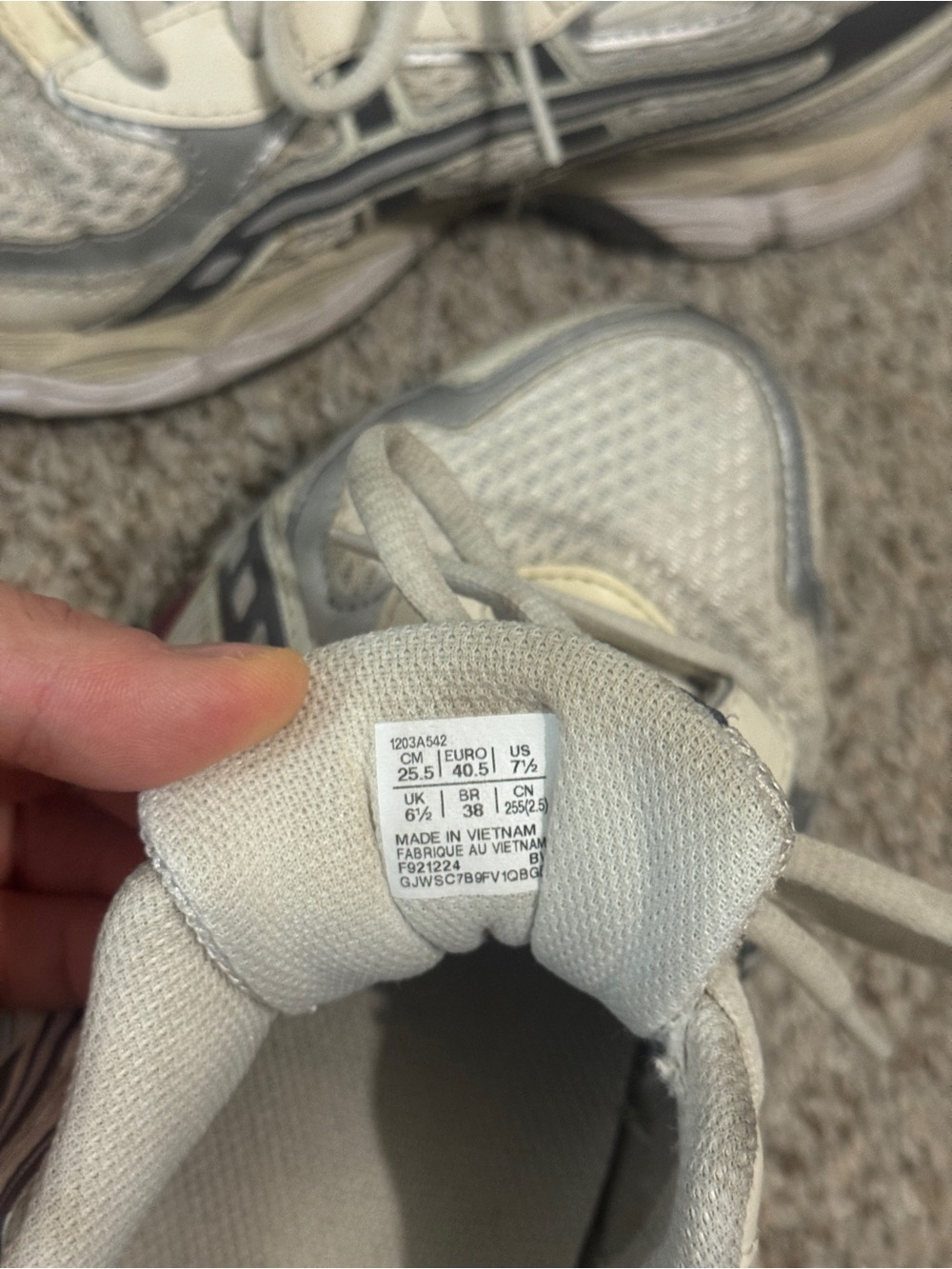 Asics Women's Running Sneakers in White, Gray & Pink - Picture 5 of 7